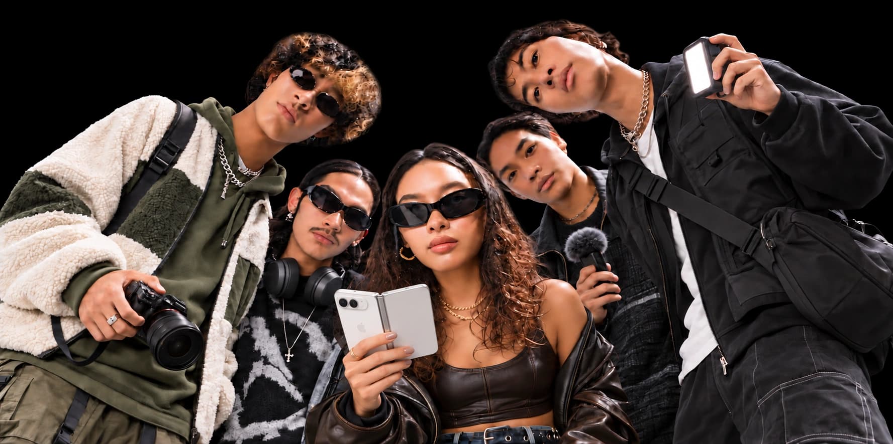 Five INFLUISH creators standing together